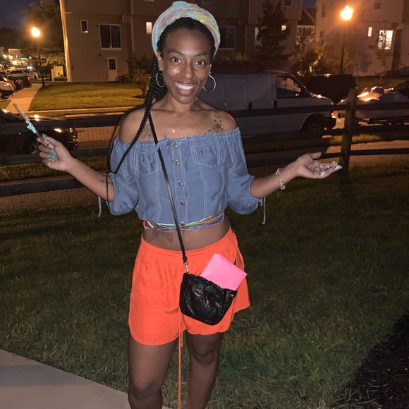 Jean Paul Guiltier off the shoulder denim crop top - Picture 2 of 14